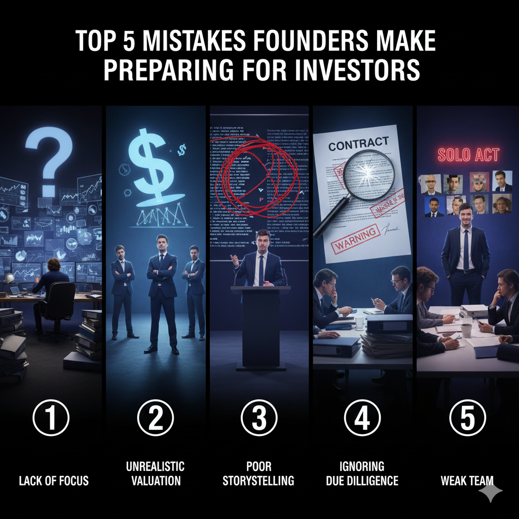 Top 5 Mistakes Founders Make While Preparing for Investors